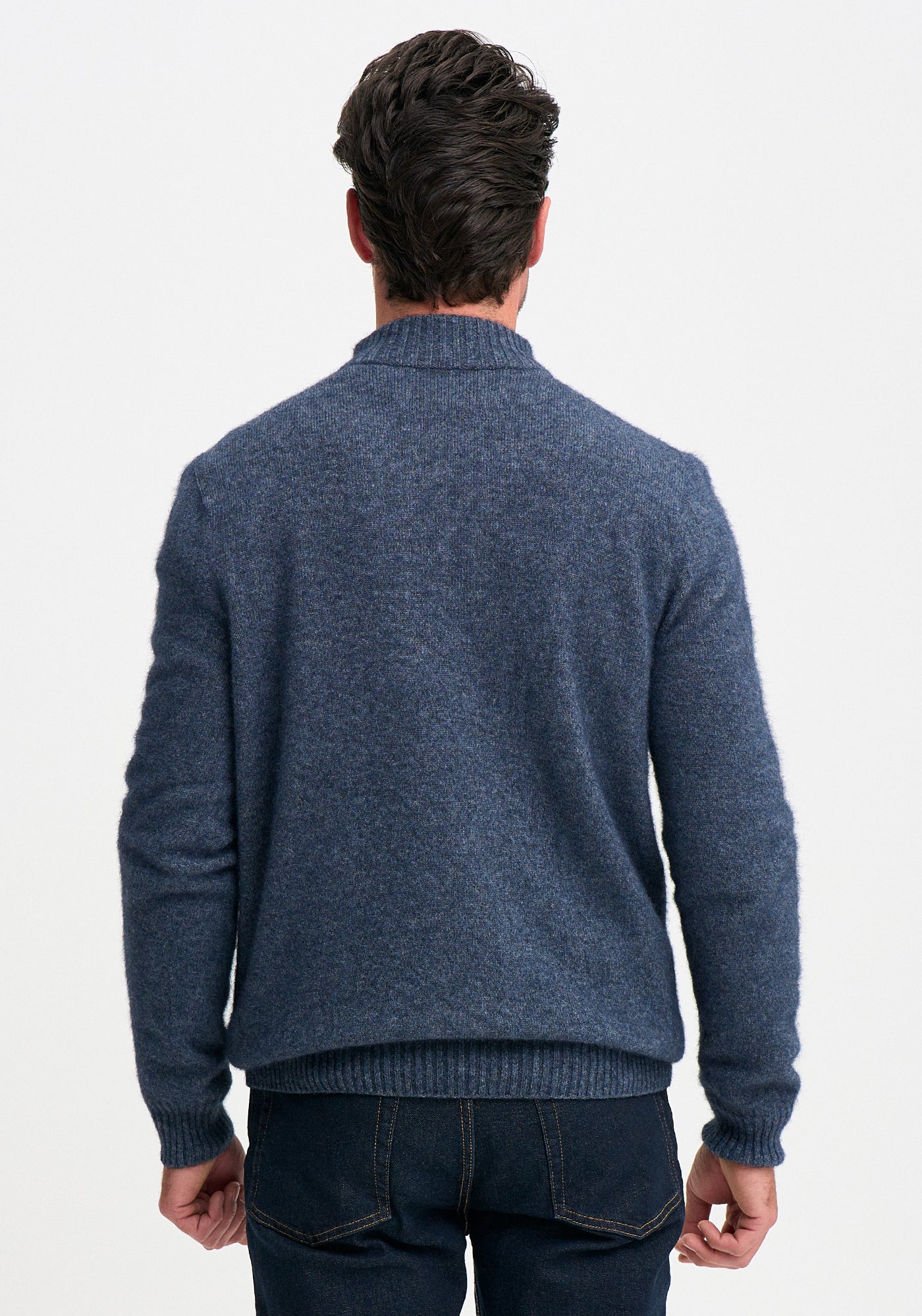 Merinomink Mens Whittaker Half Zip Merino and Possum Sweater