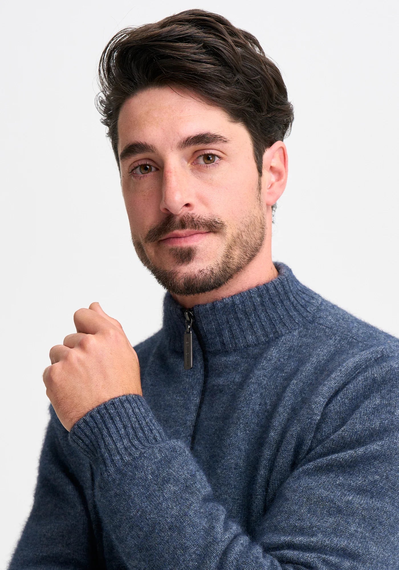 Merinomink Mens Whittaker Half Zip Merino and Possum Sweater