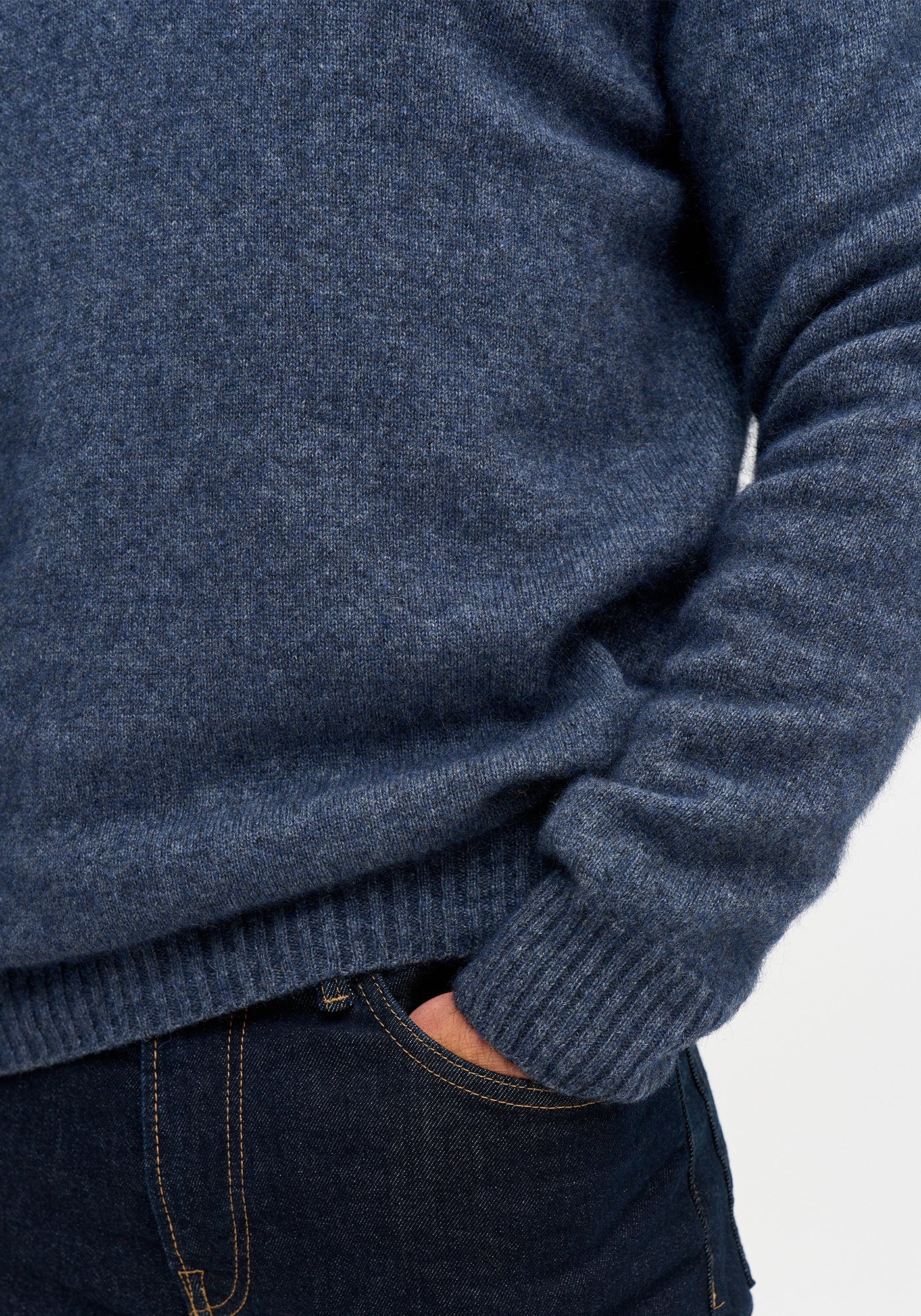 Merinomink Mens Whittaker Half Zip Merino and Possum Sweater