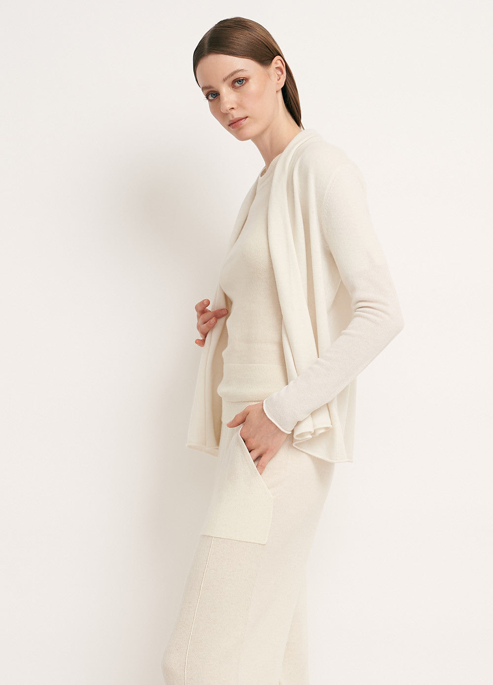 Cashmerism Cropped Flowy Cardigan