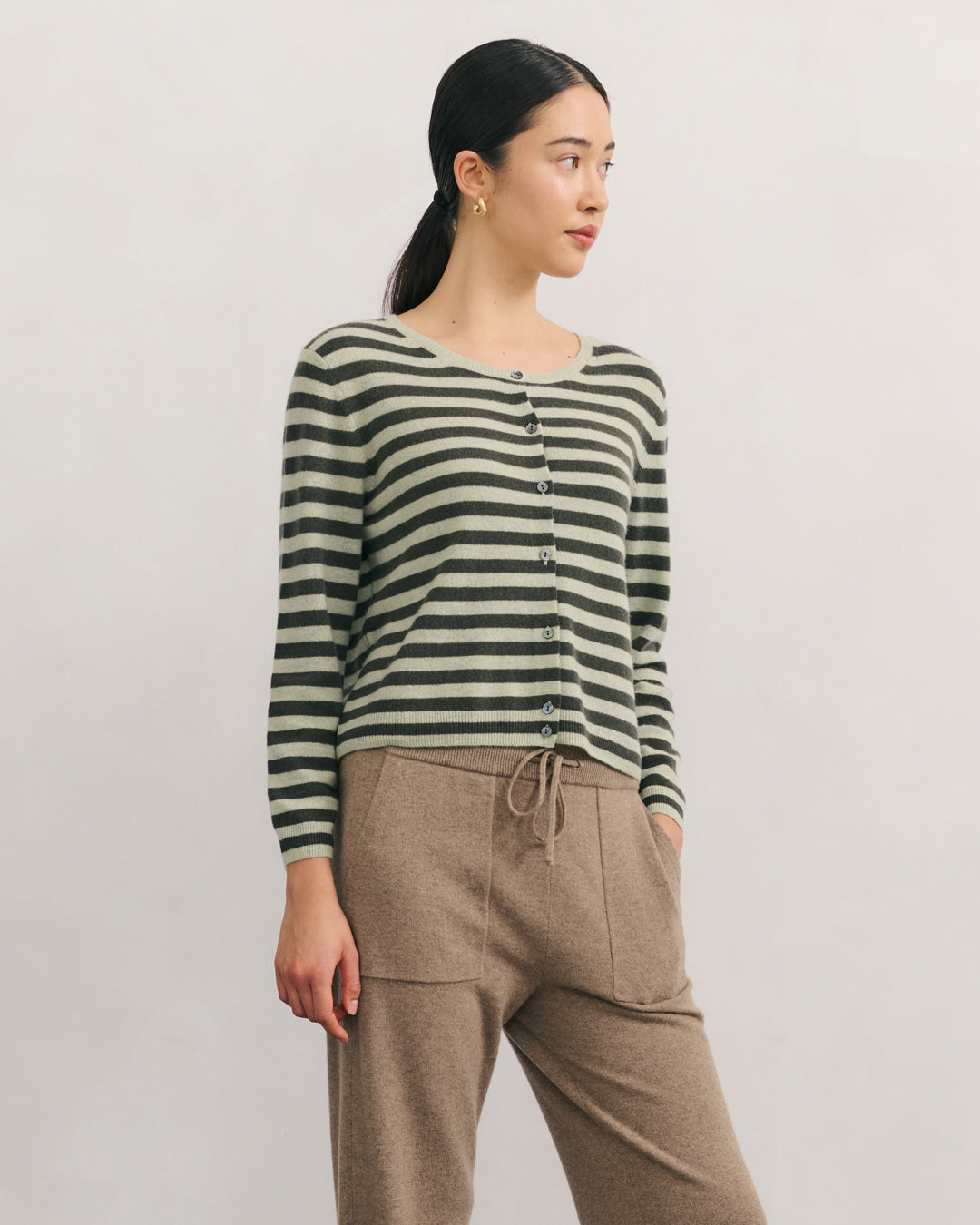 Cashmerism Striped Cardigan
