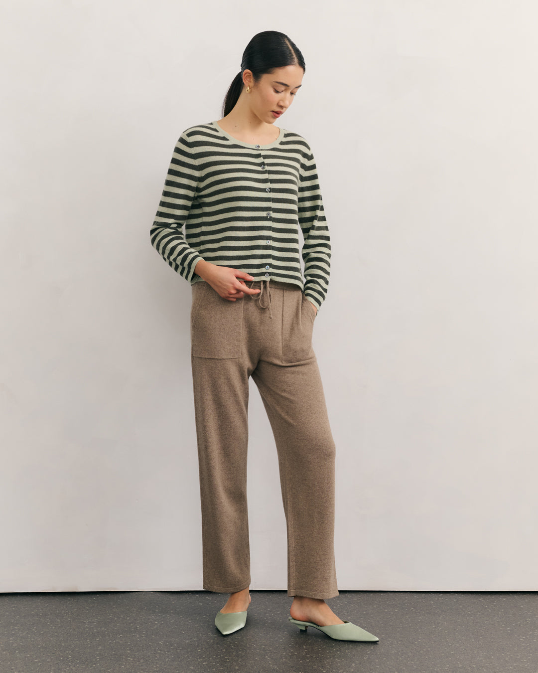 Cashmerism Striped Cardigan