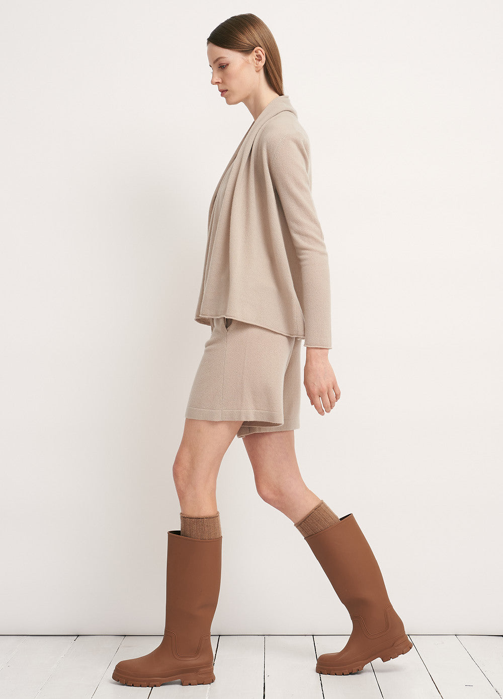 Cashmerism Cropped Flowy Cardigan