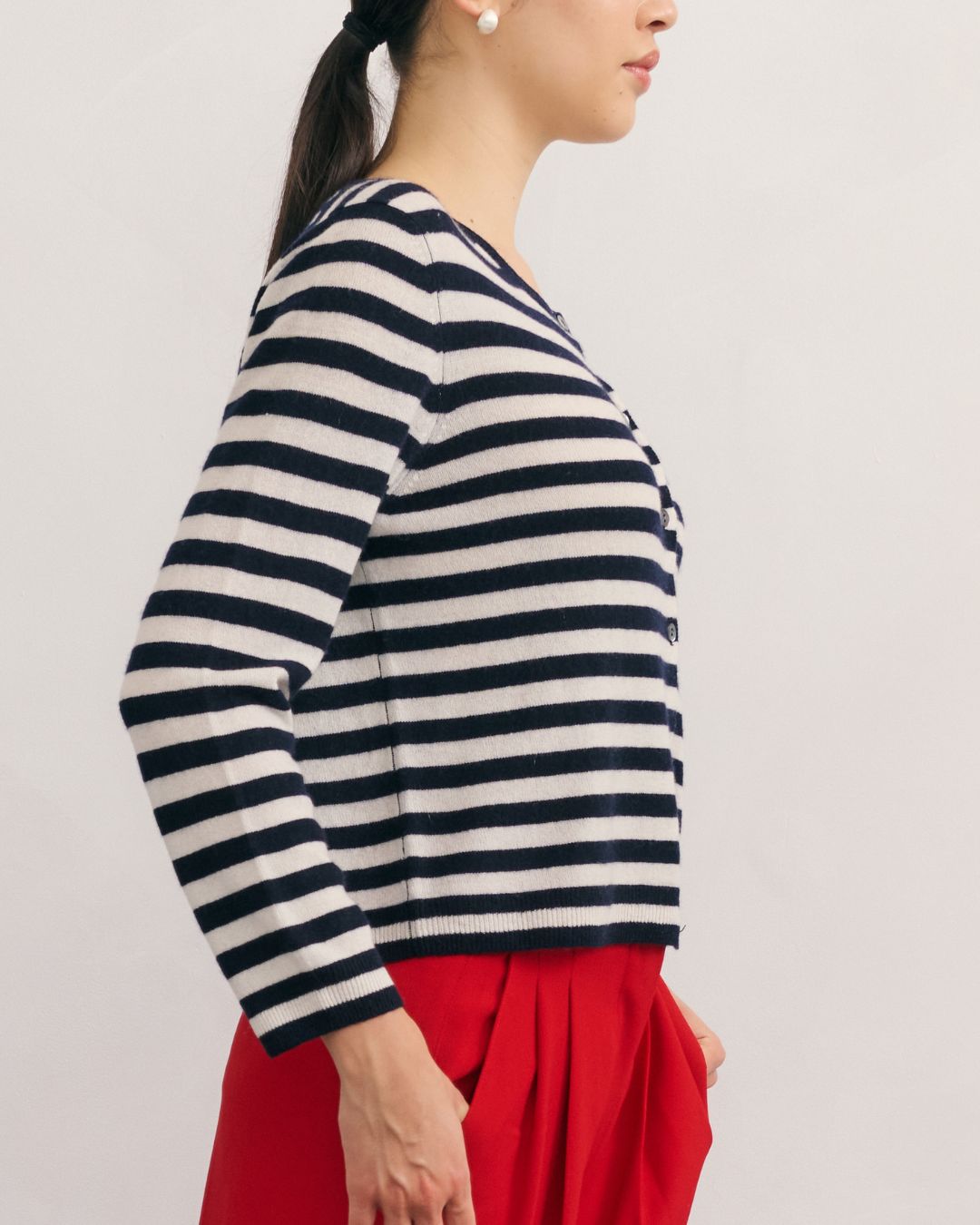 Cashmerism Striped Cardigan