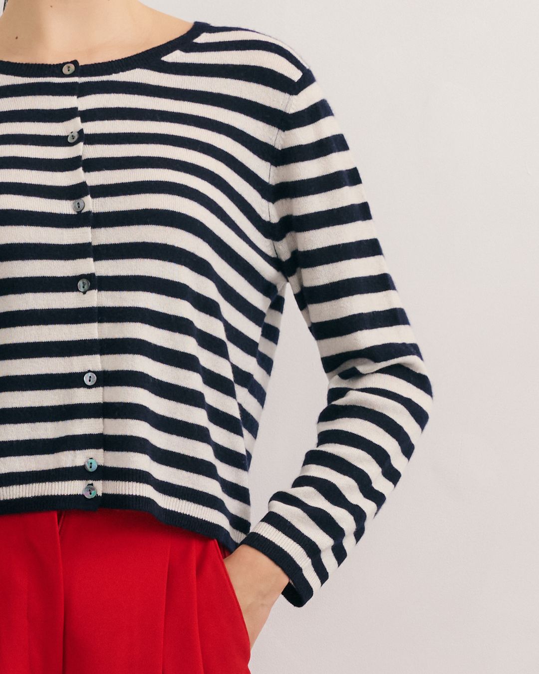 Cashmerism Striped Cardigan