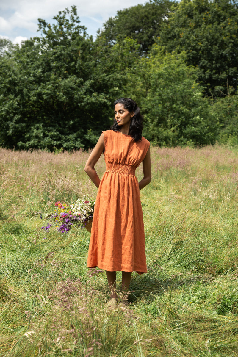 Beaumont Organic Ottillie-May 100% Linen Dress  Wild Hartley