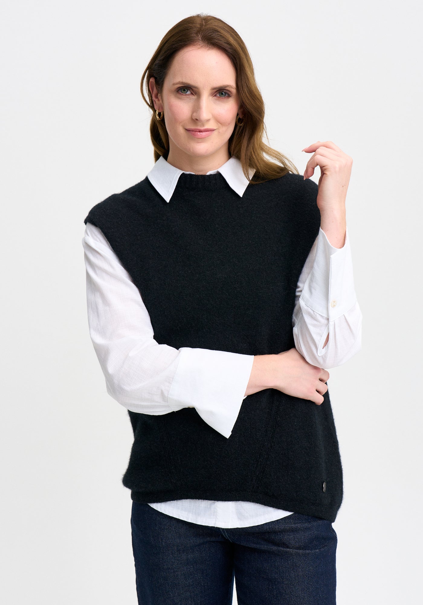 Merinomink Womens Claudia Vest in Merino and Possum
