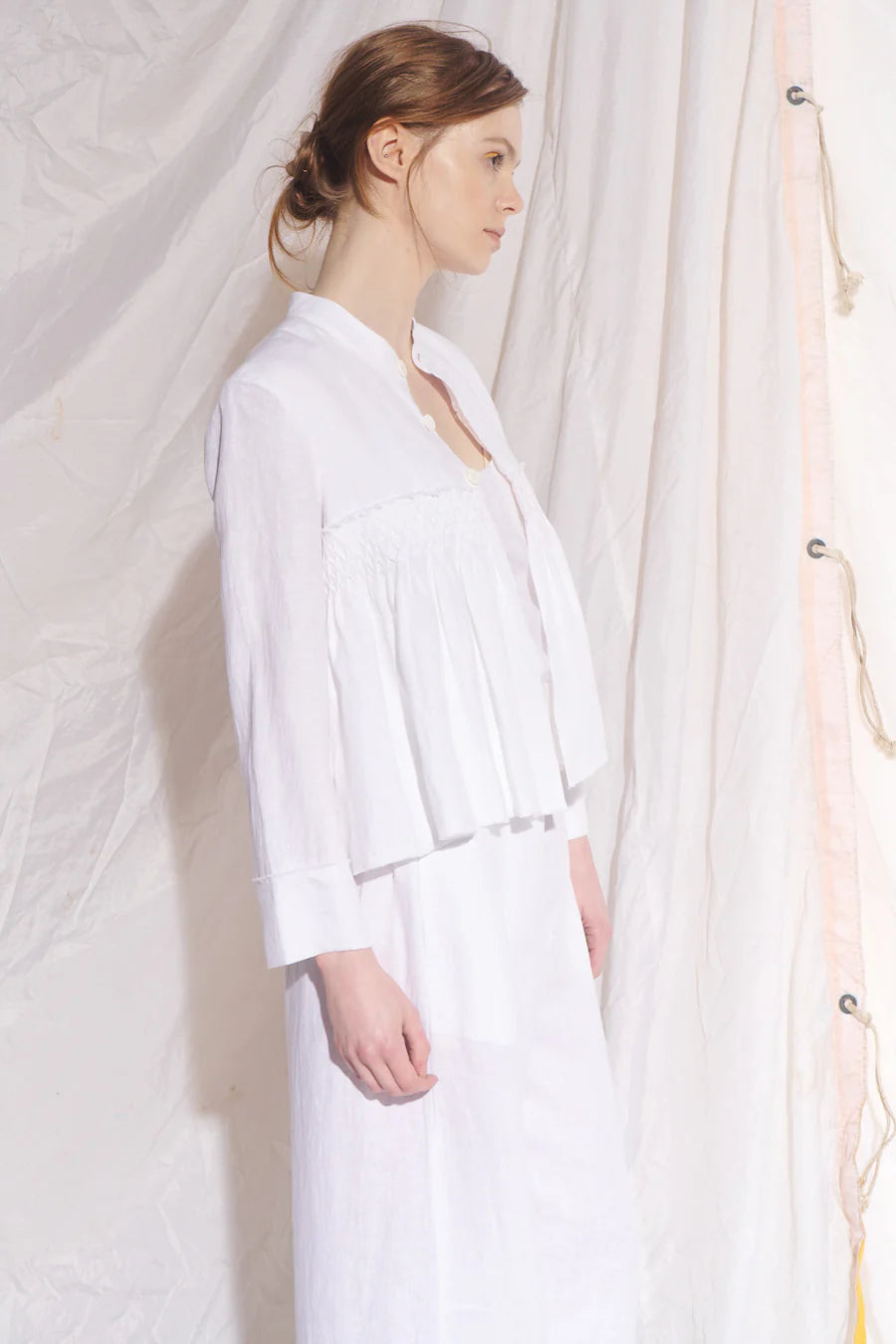 Brigid McLaughlin Valadon Linen Military Jacket