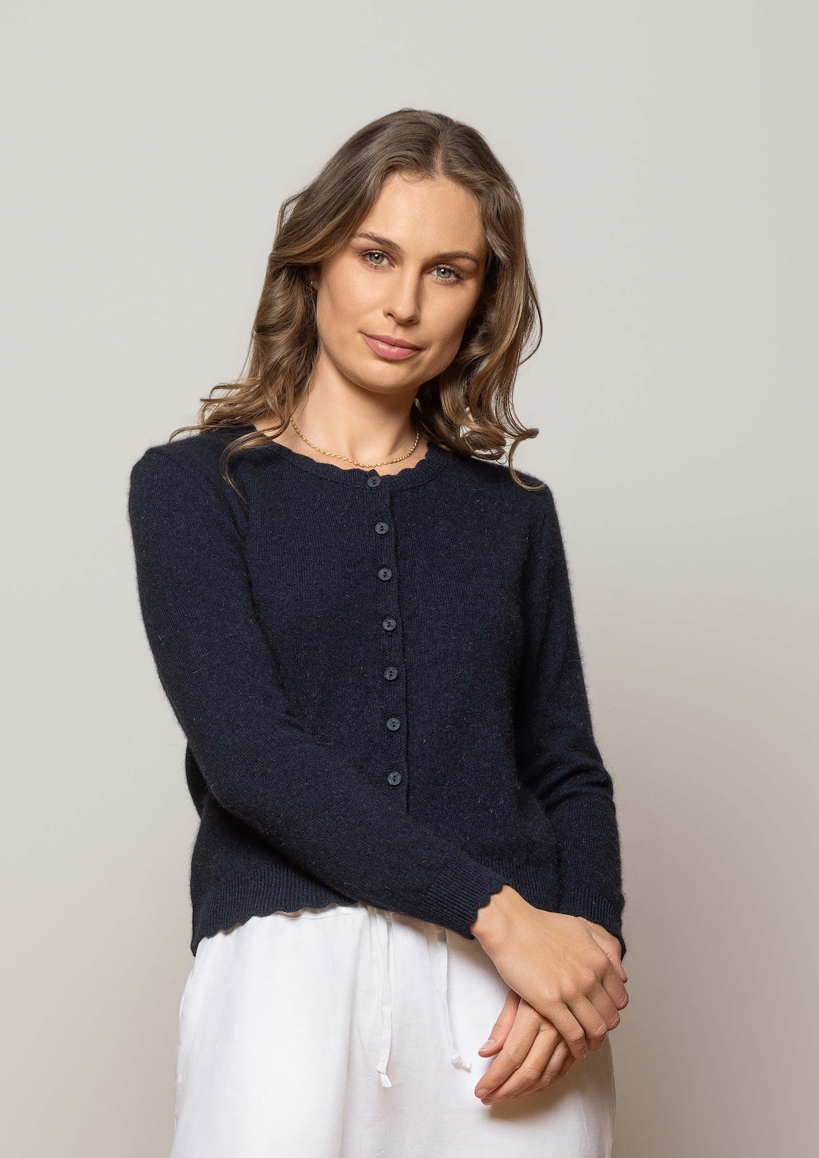 Nobel Wilde Scallop Cardigan