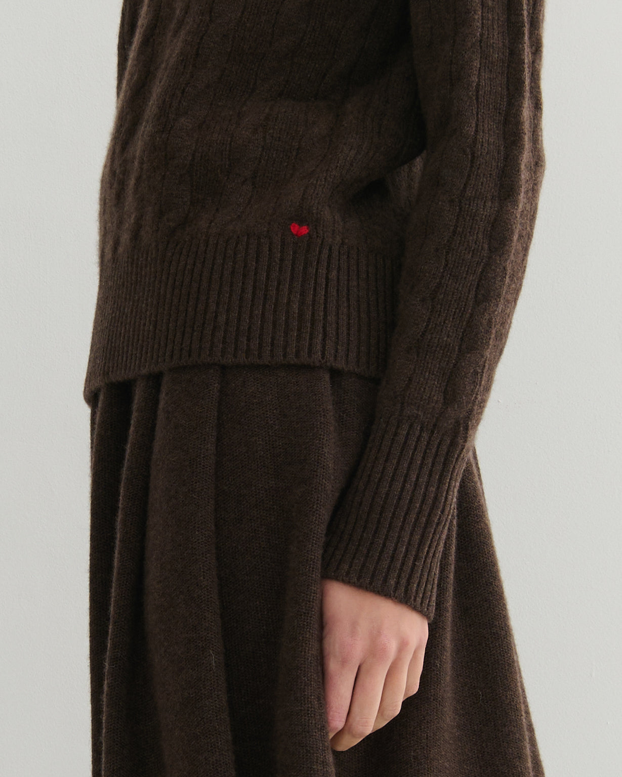 Cashmerism Cable Knit Crew Neck Pullover