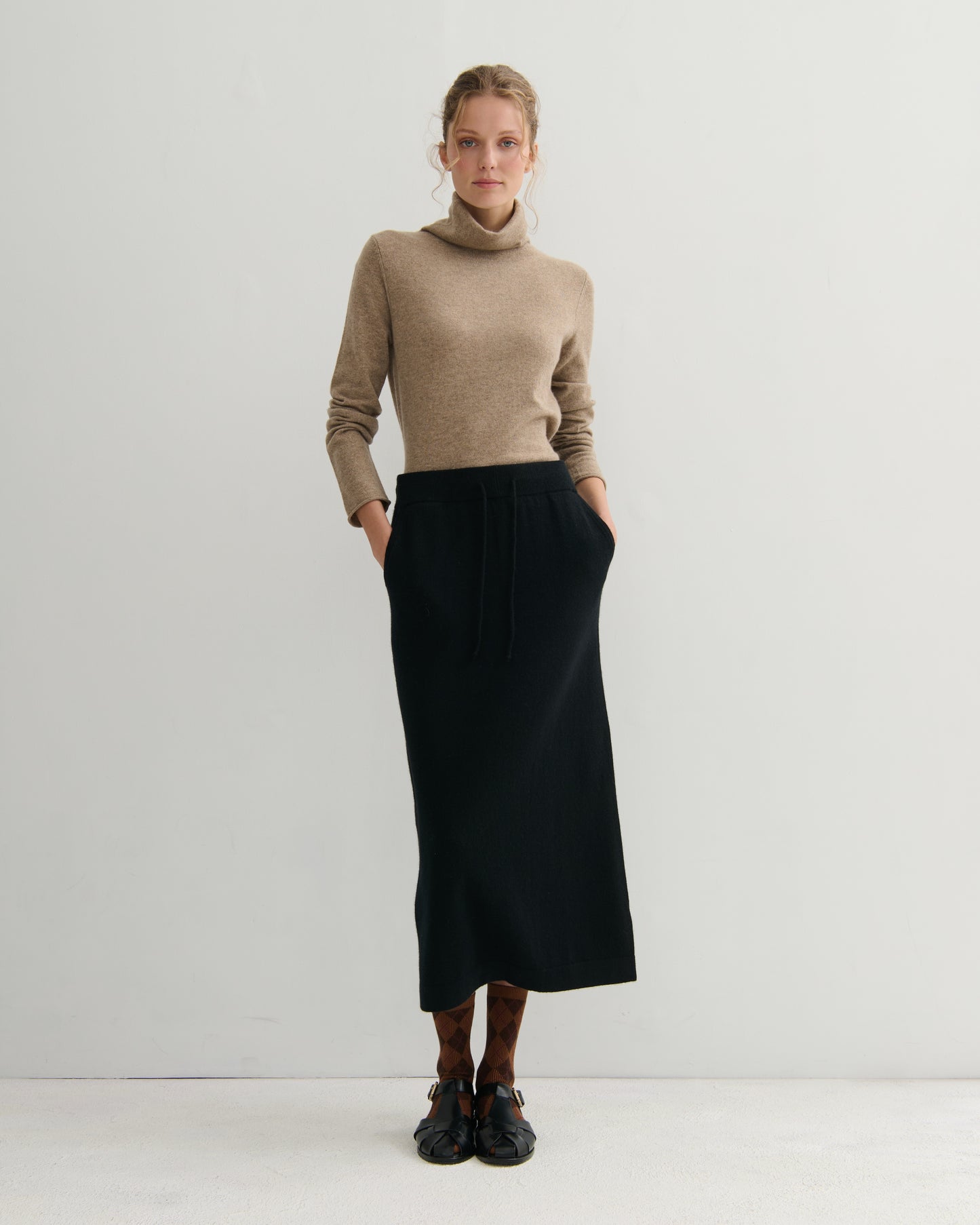 Cashmerism Pocketed Cashmere Pencil Skirt