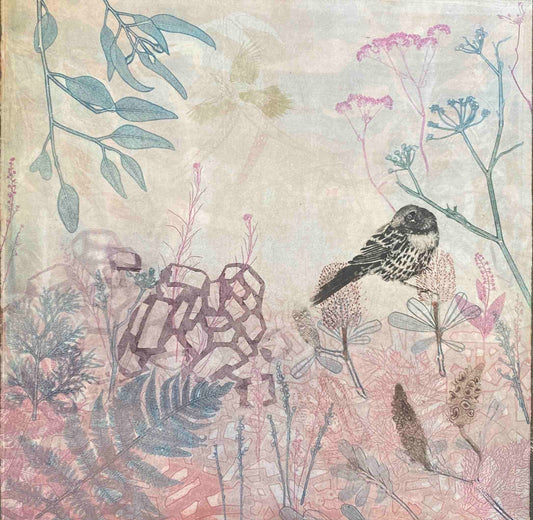 Trudy Rice Print - Dusk Descends as the Flower Blooms (Framed)
